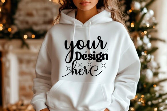 Christmas 18000 Women Hoodie Mockup 121: Graphics & Product Mockups