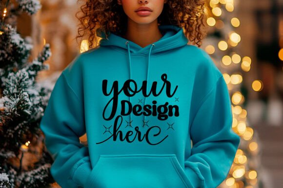 Christmas 18000 Women Hoodie Mockup 43: Graphics & Product Mockups