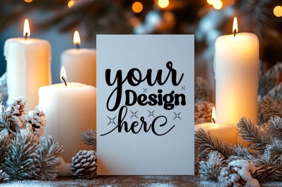 Christmas Card Mockup 50: Graphics for Product Mockups