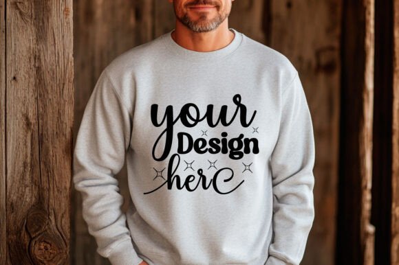 Christmas Gildan 18000 Mockup 129: Graphics & Product Mockups