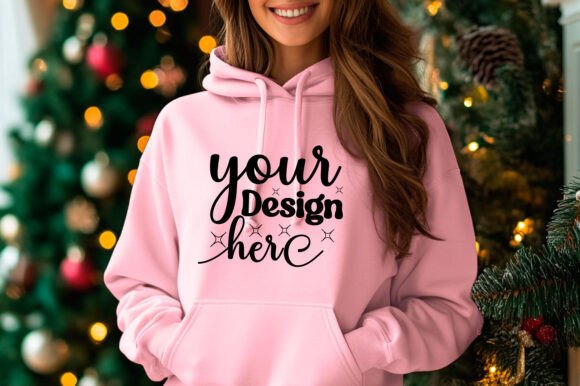 Christmas Girl Hoodie Mockup 53: Graphics & Product Mockups