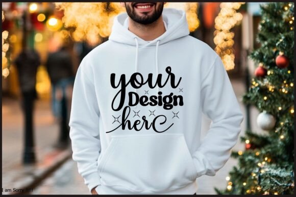 Christmas Hoodie Men Mockup 91: Graphics & Product Mockups