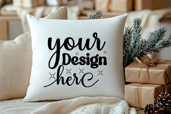 Christmas Pillow Mockup 102: Premium Graphics for Product Mockups