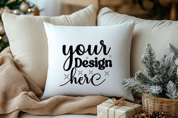Christmas Pillow Mockup 112: Essential Graphics for Product Mockups