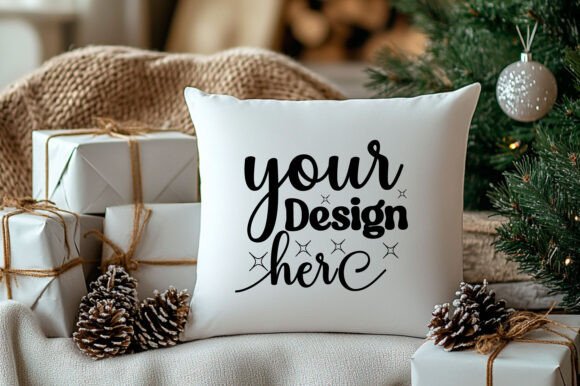 Christmas Pillow Mockup 113: Essential Graphics for Product Mockups