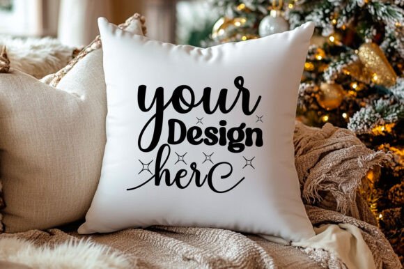 Christmas Pillow Mockup 5: Premium Graphics for Product Mockups