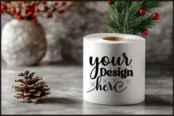 Christmas Toilet Roll Mockup 100: Graphics for Product Mockups