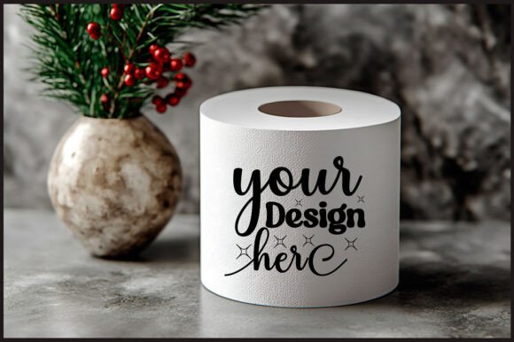Christmas Toilet Roll Mockup 72: Graphics & Product Mockups
