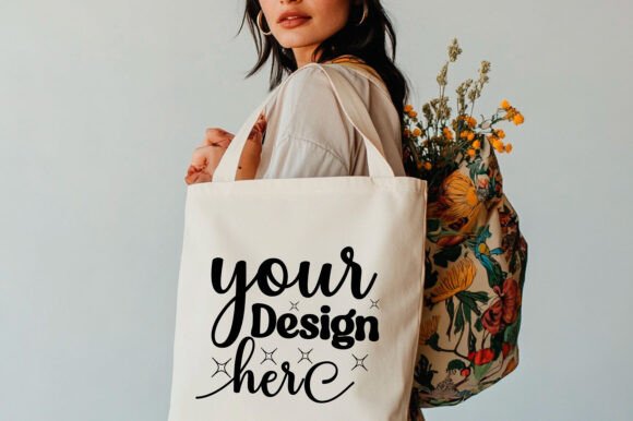 Christmas Tote Bag Mockup 107: Essential Graphics & Product Mockups
