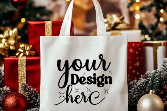 Christmas Tote Bag Mockup 18: Premium Graphics for Product Mockups
