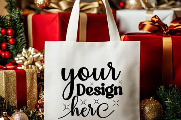Christmas Tote Bag Mockup 57: Graphics for Product Mockups