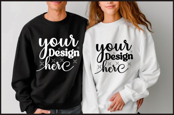 Gildan 18000 Couple Mockup 13: Graphics & Product Mockups