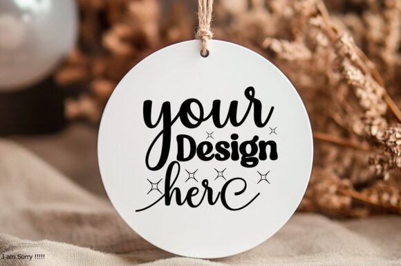 New Year Round Sign Mockup 57: Graphics & Product Mockups