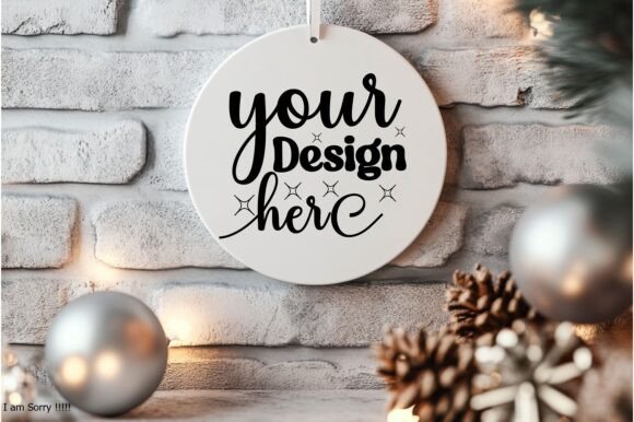 New Year Round Sign Mockup 59: Graphics & Product Mockups