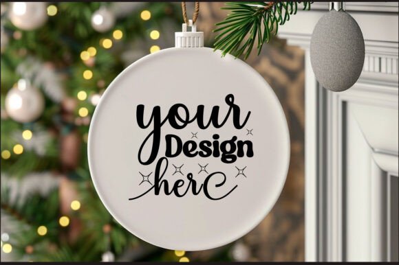 Round Christmas Ornament Mockup 47: Graphics & Product Mockups