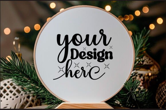 Round Christmas Ornament Mockup 56: Graphics for Product Mockups
